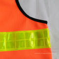Fluoreszierende orange Australien Sicherheitsweste mit PVC reflektierendem Band